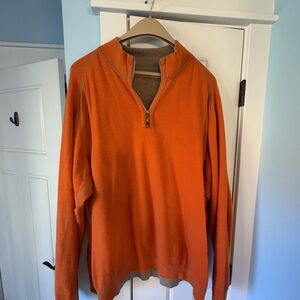 Tommy Bahama Men's Vibrant Orange Zip-Up Sweater